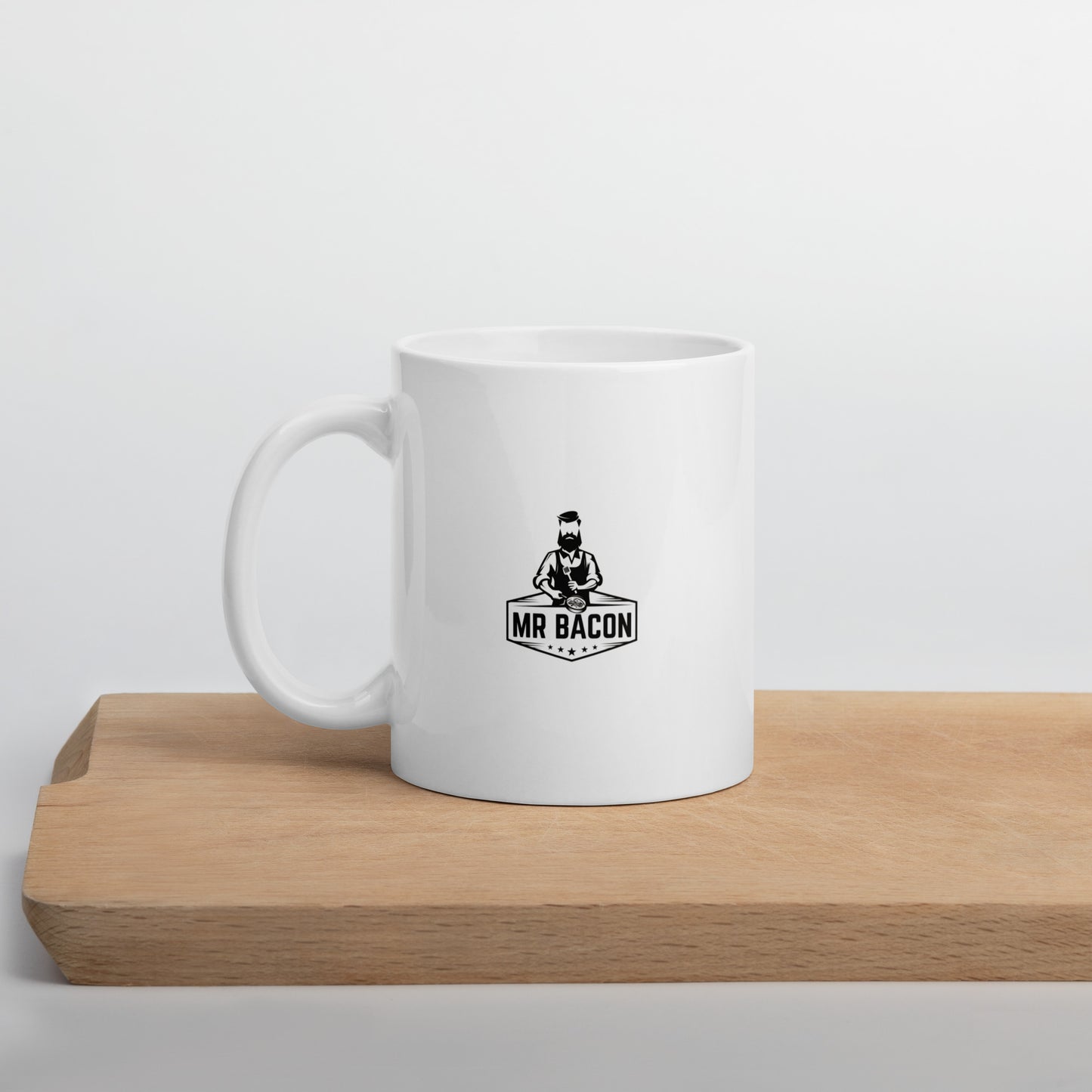 "Bringing Home The Bacon!" White glossy mug